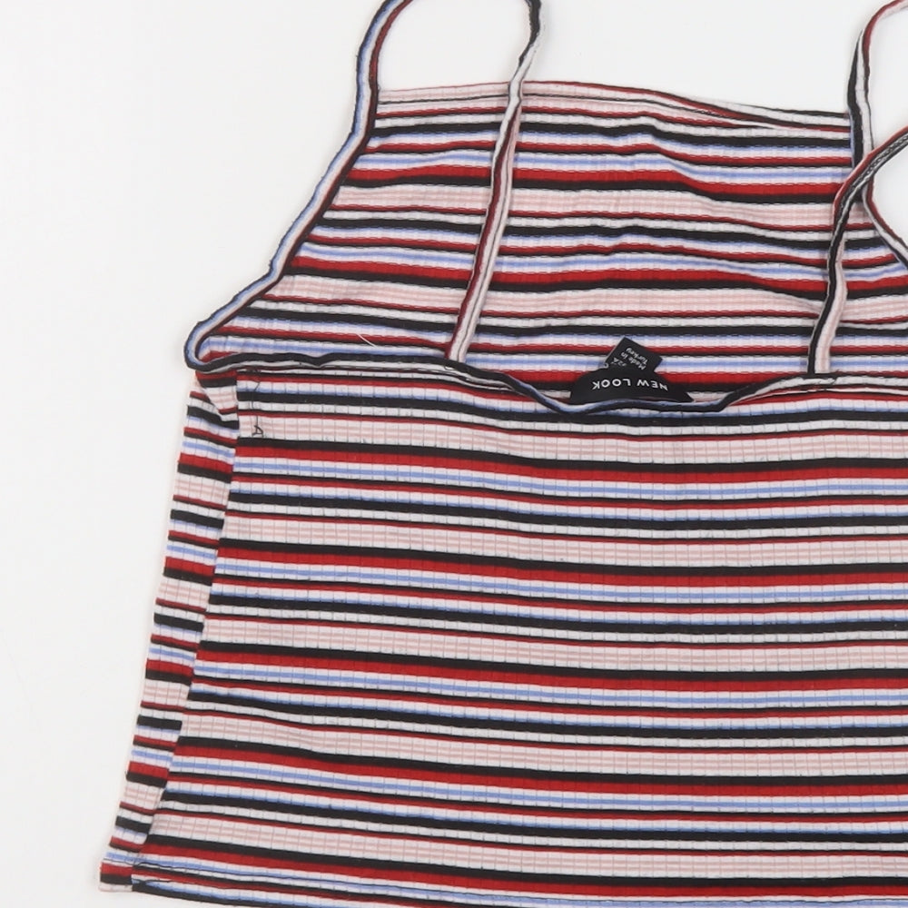 Womens UK Size 12 New Look Multicoloured Cropped Tank