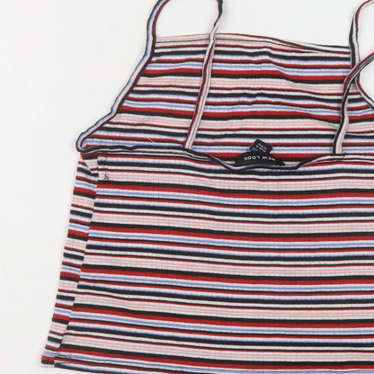 Womens UK Size 12 New Look Multicoloured Cropped Tank