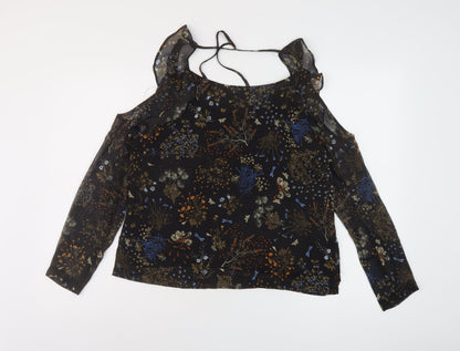Womens UK Size 14 River Island Black Basic Blouse