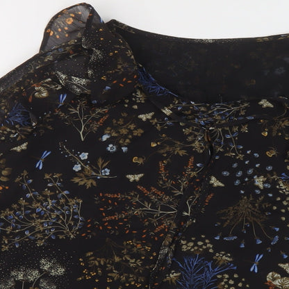 Womens UK Size 14 River Island Black Basic Blouse
