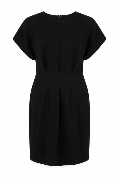 ASOS Womens Black Polyester Sheath Size 12 Round Neck Zip