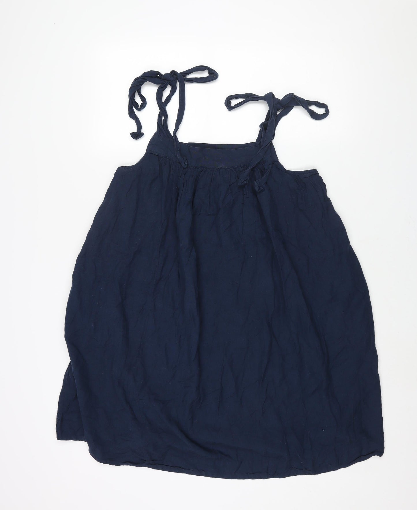 NEXT Womens Blue Viscose Shift Size M Square Neck Tie - Pockets