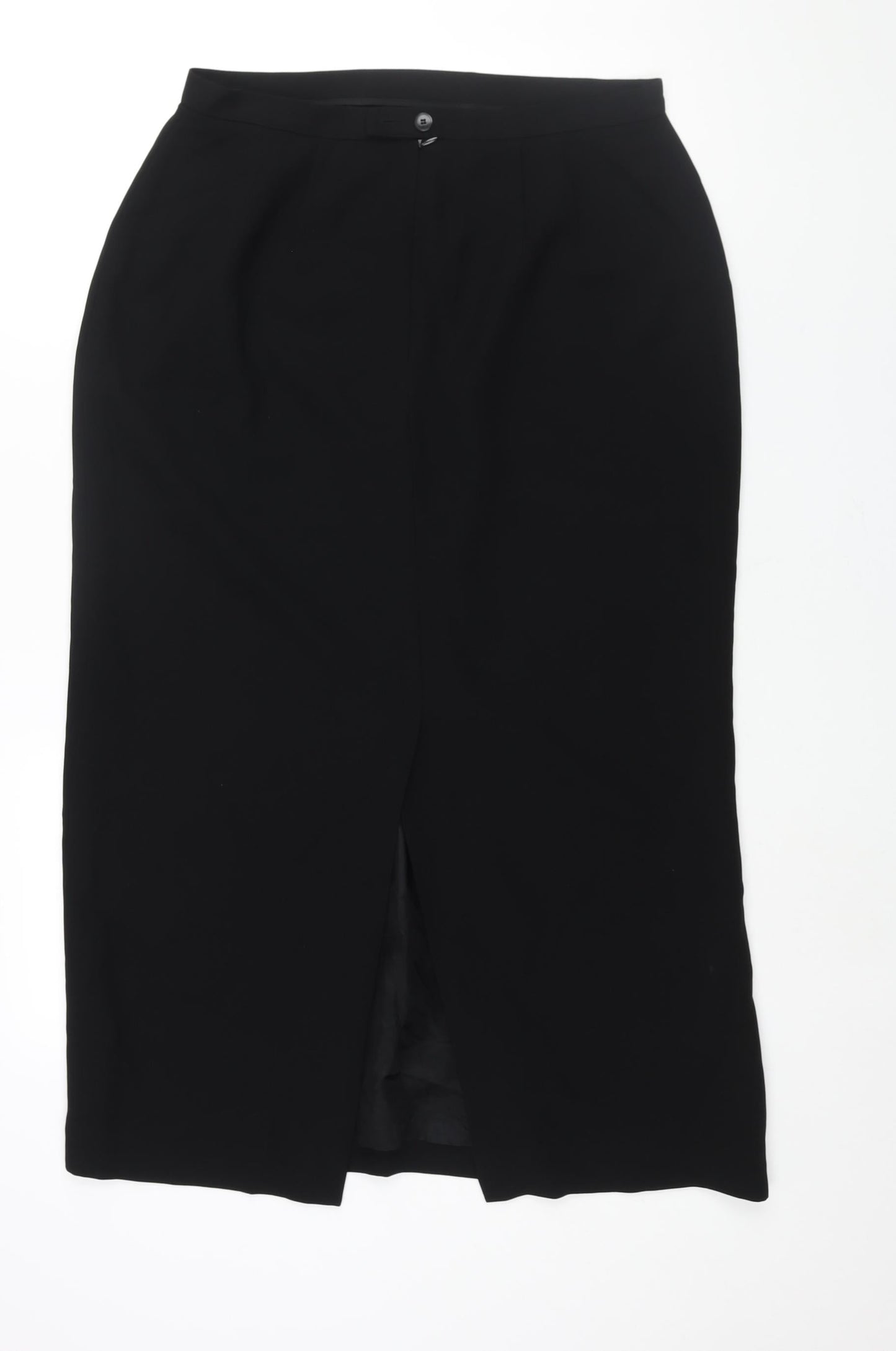 Casual Corner Annex Womens Black Acetate Straight & Pencil Skirt Size 14 Zip - Vented
