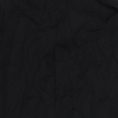 ASOS Womens Black Cotton Shirt Dress Size 12 Collared Button