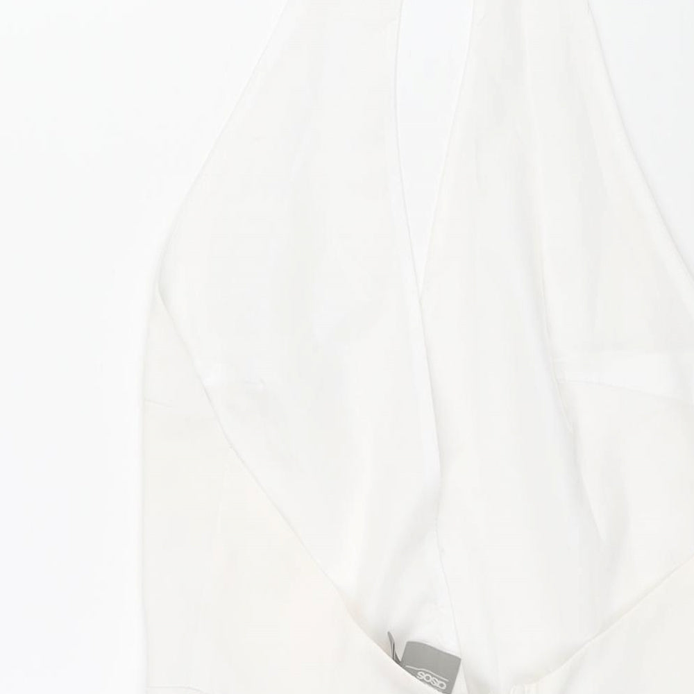 Womens UK Size 12 ASOS White Basic Blouse