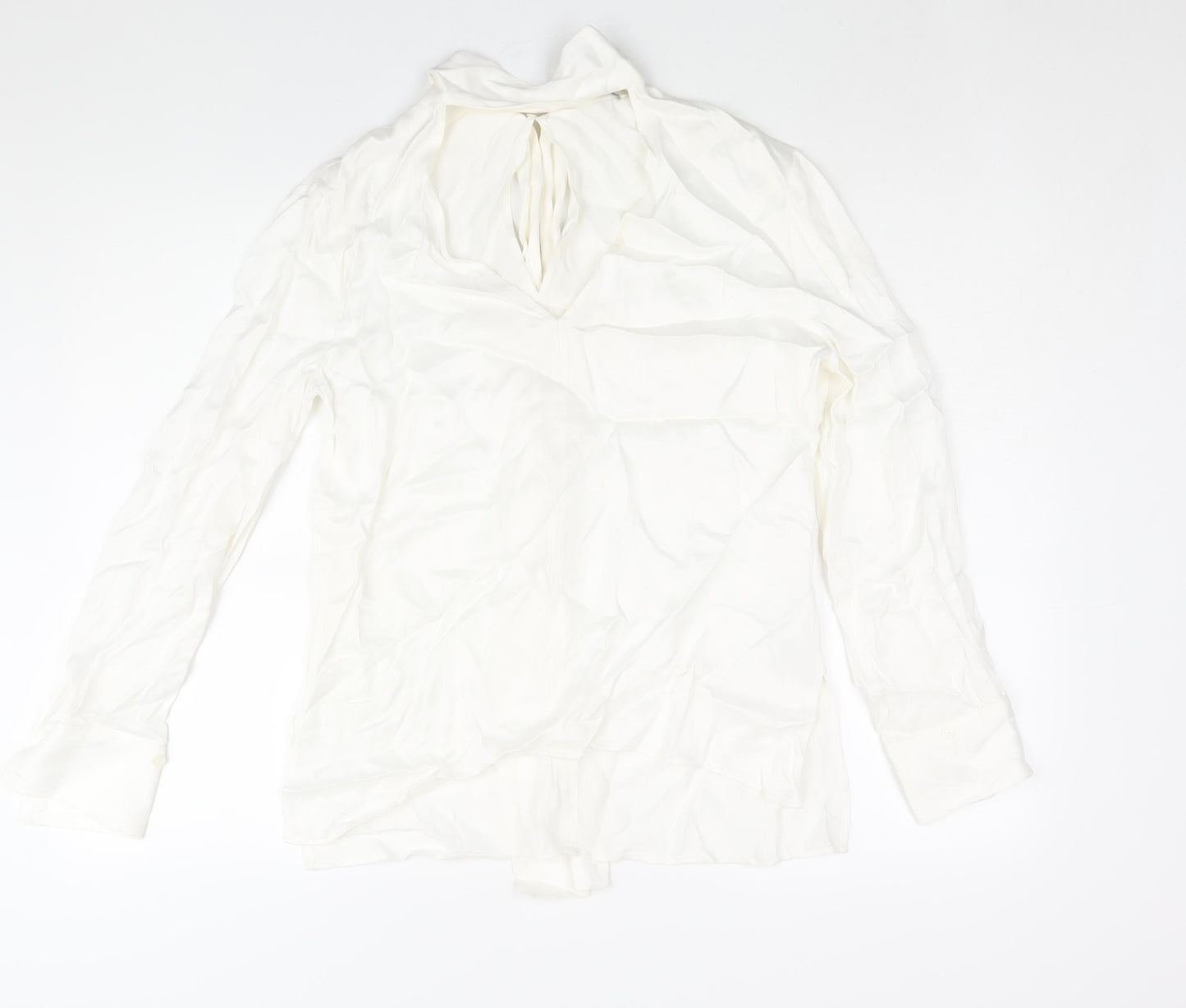 Womens UK Size S Zara White Basic Blouse