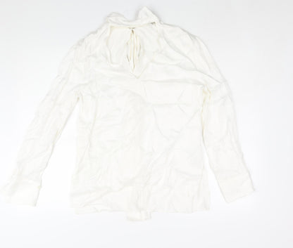 Womens UK Size S Zara White Basic Blouse