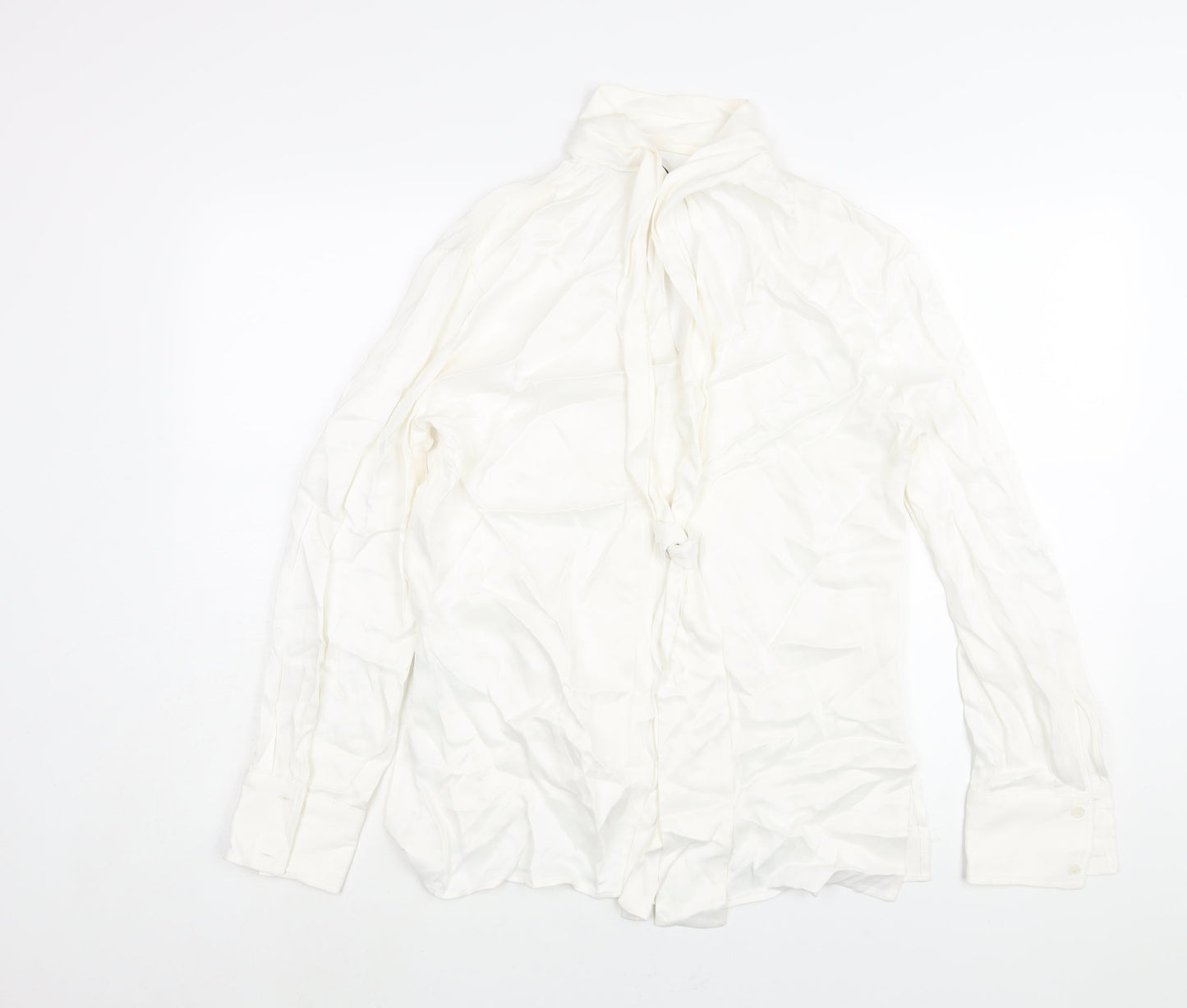 Womens UK Size S Zara White Basic Blouse