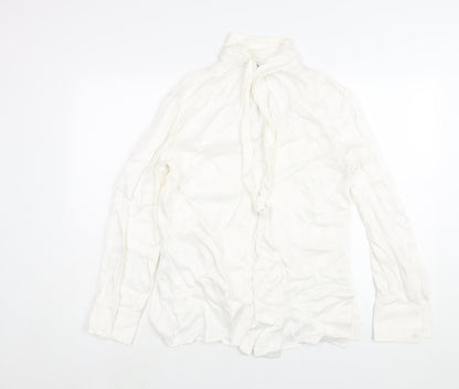 Womens UK Size S Zara White Basic Blouse