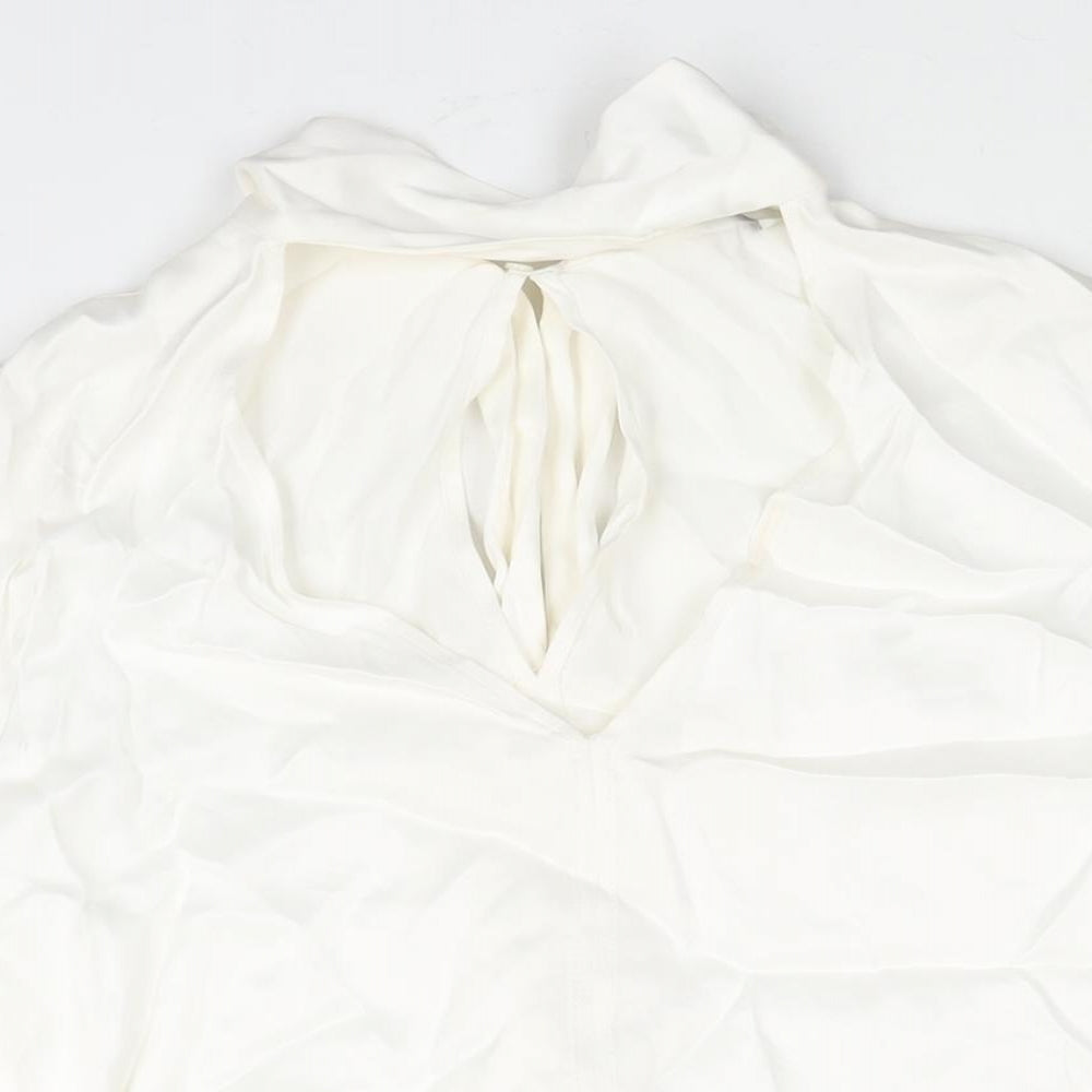 Womens UK Size S Zara White Basic Blouse