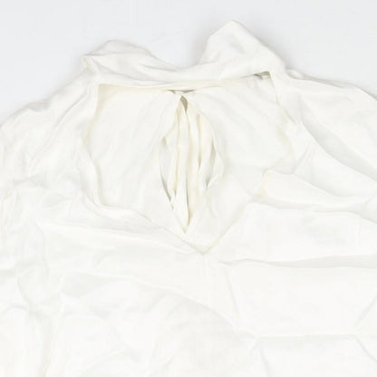 Womens UK Size S Zara White Basic Blouse