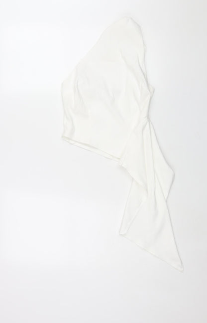 Womens UK Size M Zara White Basic Blouse