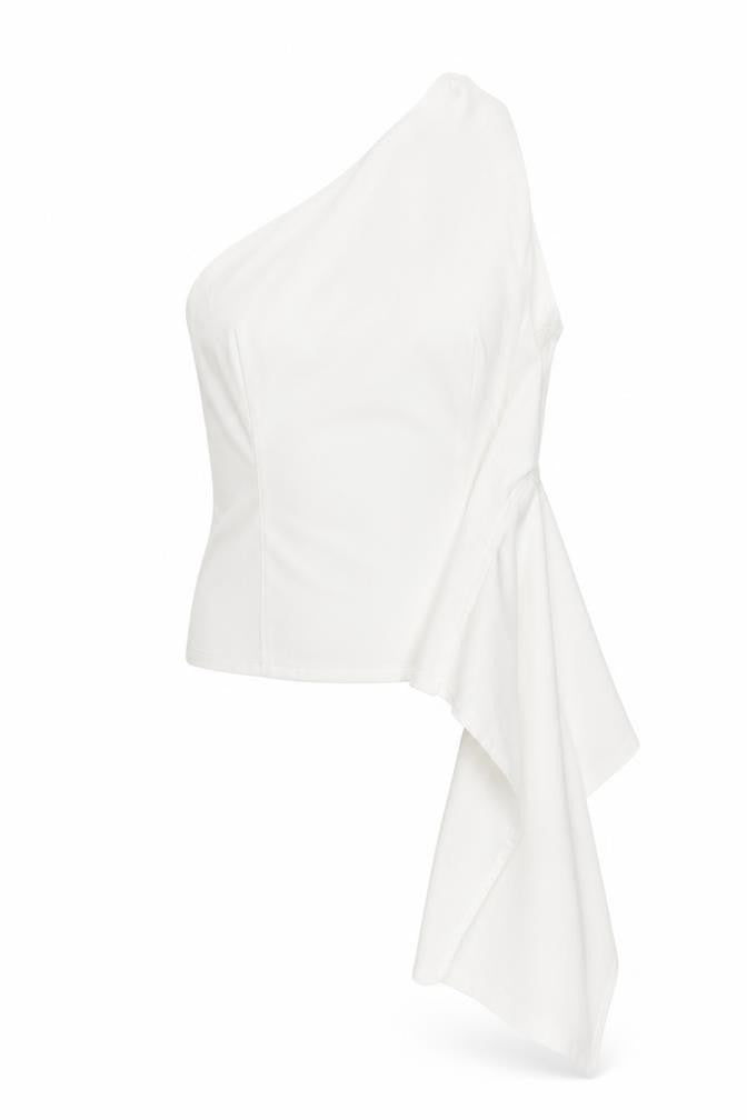Womens UK Size M Zara White Basic Blouse