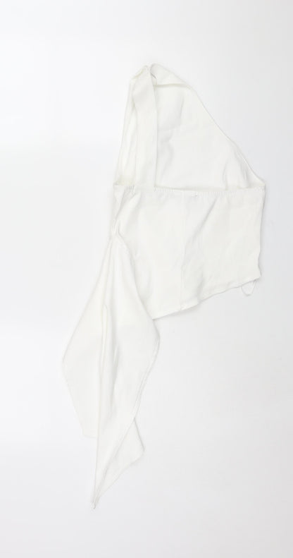 Womens UK Size M Zara White Basic Blouse