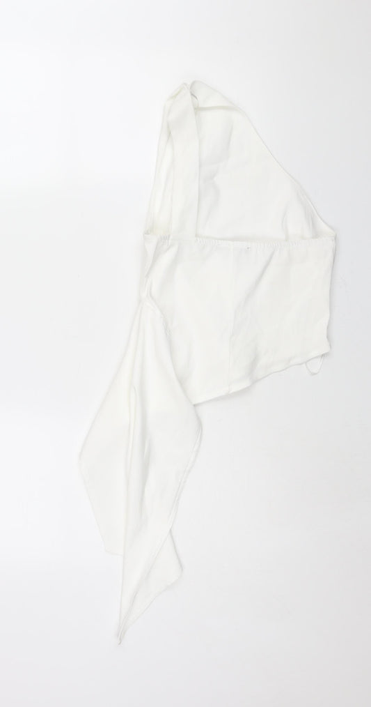 Womens UK Size M Zara White Basic Blouse