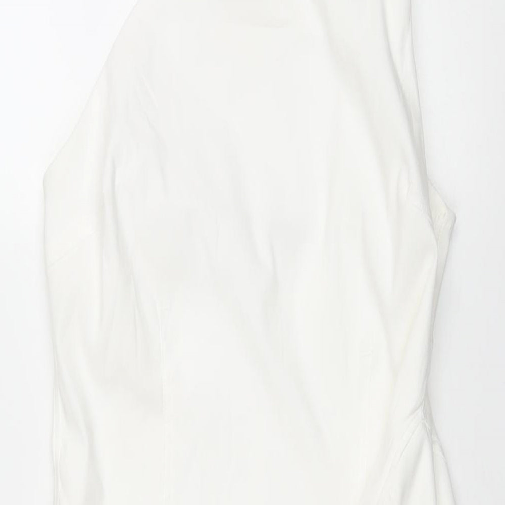 Womens UK Size M Zara White Basic Blouse