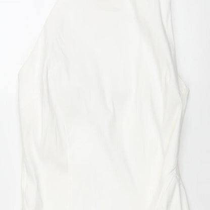 Womens UK Size M Zara White Basic Blouse