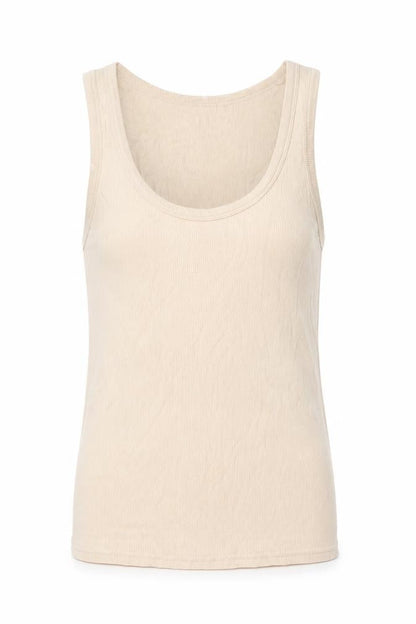 Womens UK Size 10 Topshop Beige Basic Tank