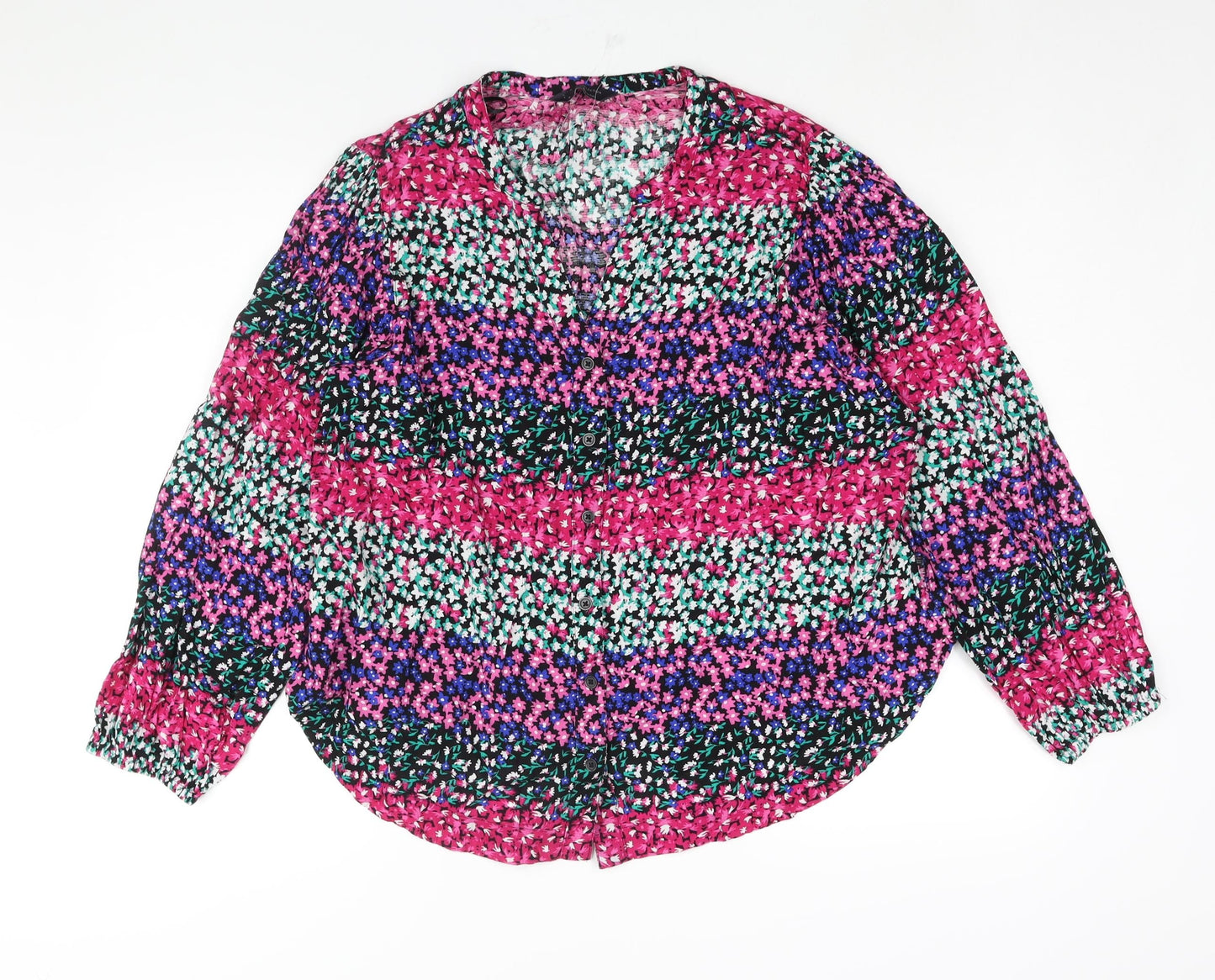 Womens UK Size 8 Marks and Spencer Multicoloured Basic Blouse