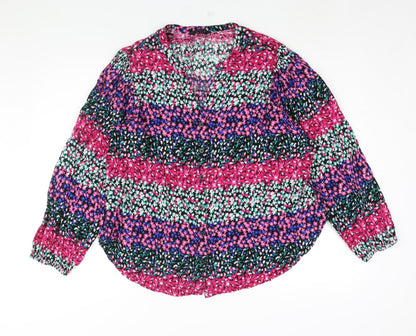 Womens UK Size 8 Marks and Spencer Multicoloured Basic Blouse