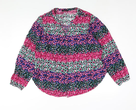 Womens UK Size 8 Marks and Spencer Multicoloured Basic Blouse