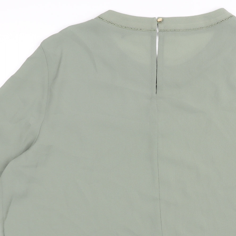 Womens UK Size 12 Marks and Spencer Green Basic Blouse