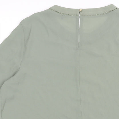 Womens UK Size 12 Marks and Spencer Green Basic Blouse