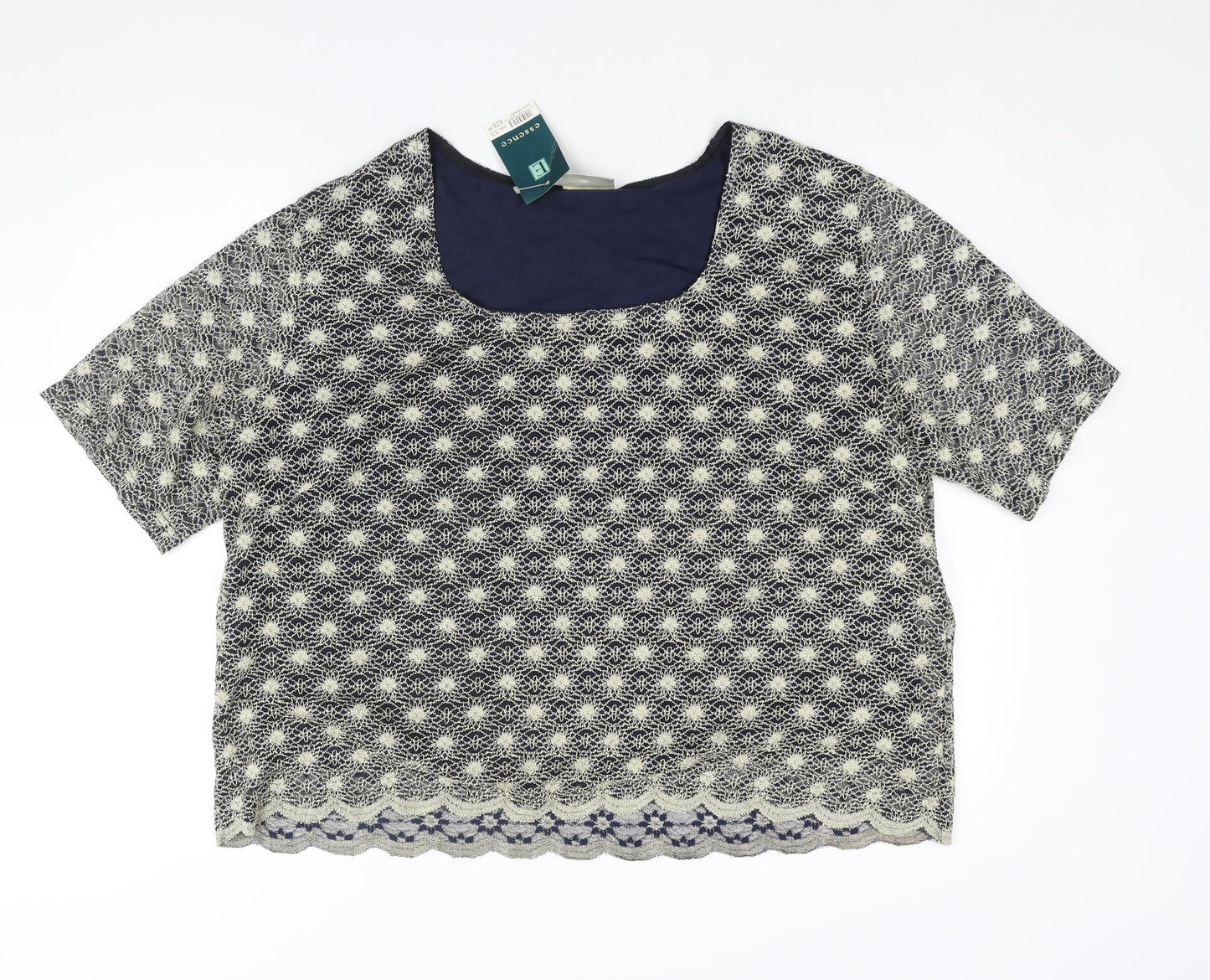 Womens UK Size 26 essence Gold Basic Blouse