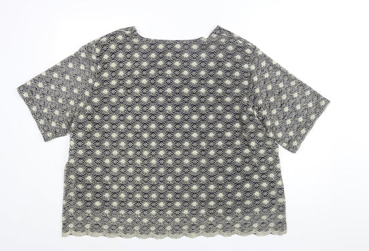 Womens UK Size 26 essence Gold Basic Blouse