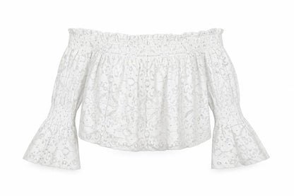 Womens UK Size M Zara White Cropped Blouse