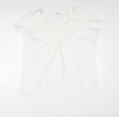 Womens UK Size 22 Wardrobe White Basic Blouse