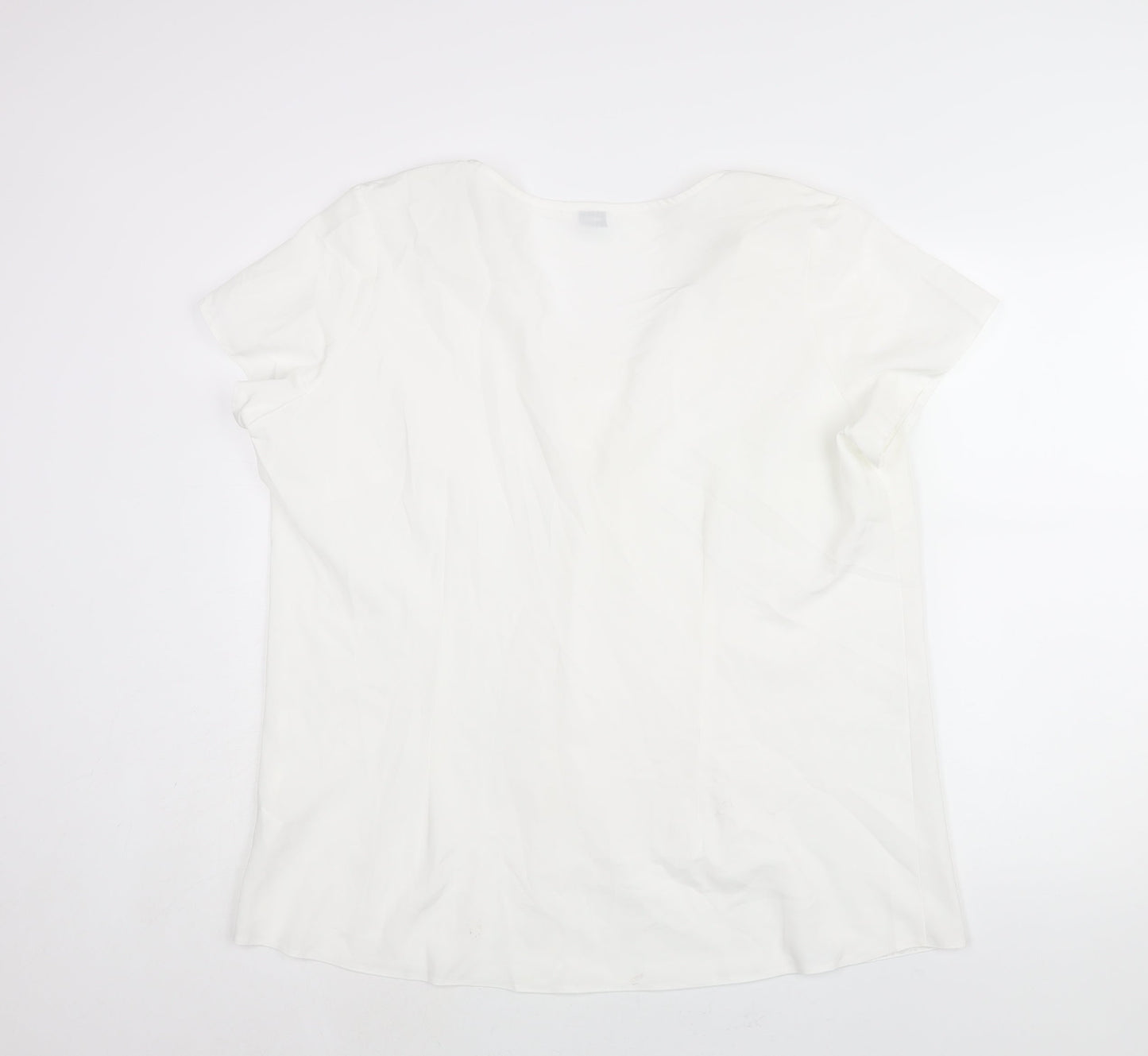 Womens UK Size 22 Wardrobe White Basic Blouse