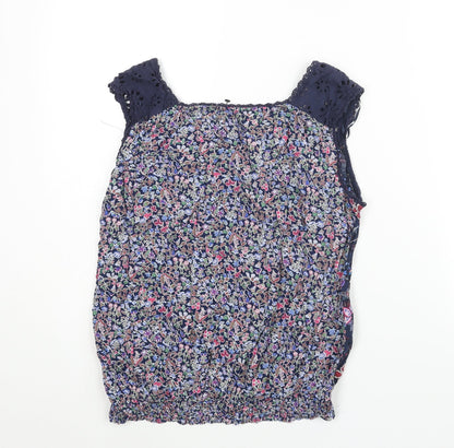 Womens UK Size L Solitaire Blue Camisole Blouse