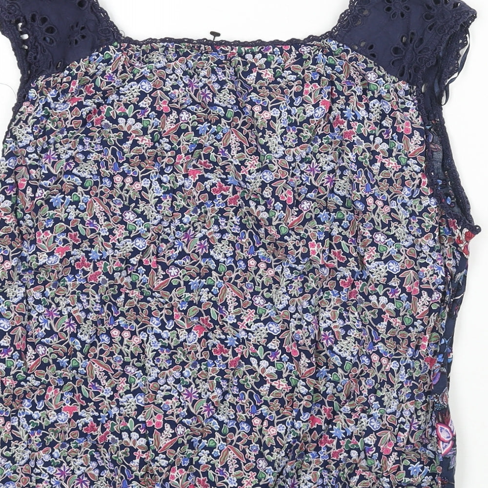 Womens UK Size L Solitaire Blue Camisole Blouse