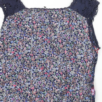 Womens UK Size L Solitaire Blue Camisole Blouse
