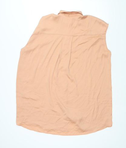 Monki Womens Pink Polyester Shirt Dress Size S Collared Button