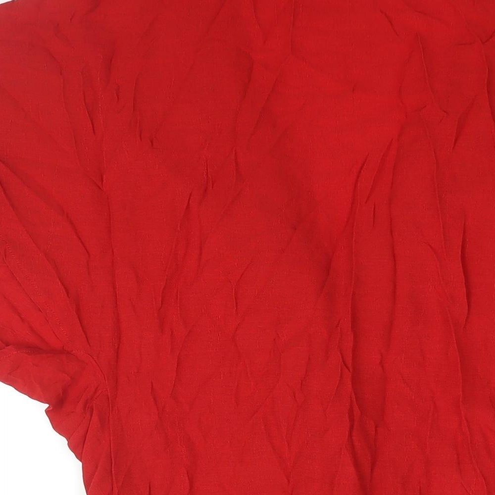 Womens UK Size S Marks and Spencer Red Tunic Blouse