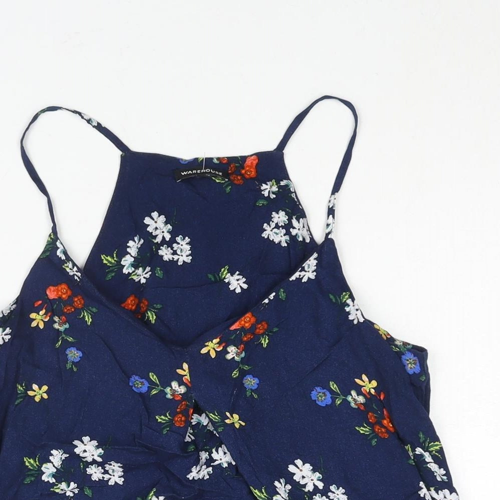 Womens UK Size 6 Warehouse Blue Camisole Blouse