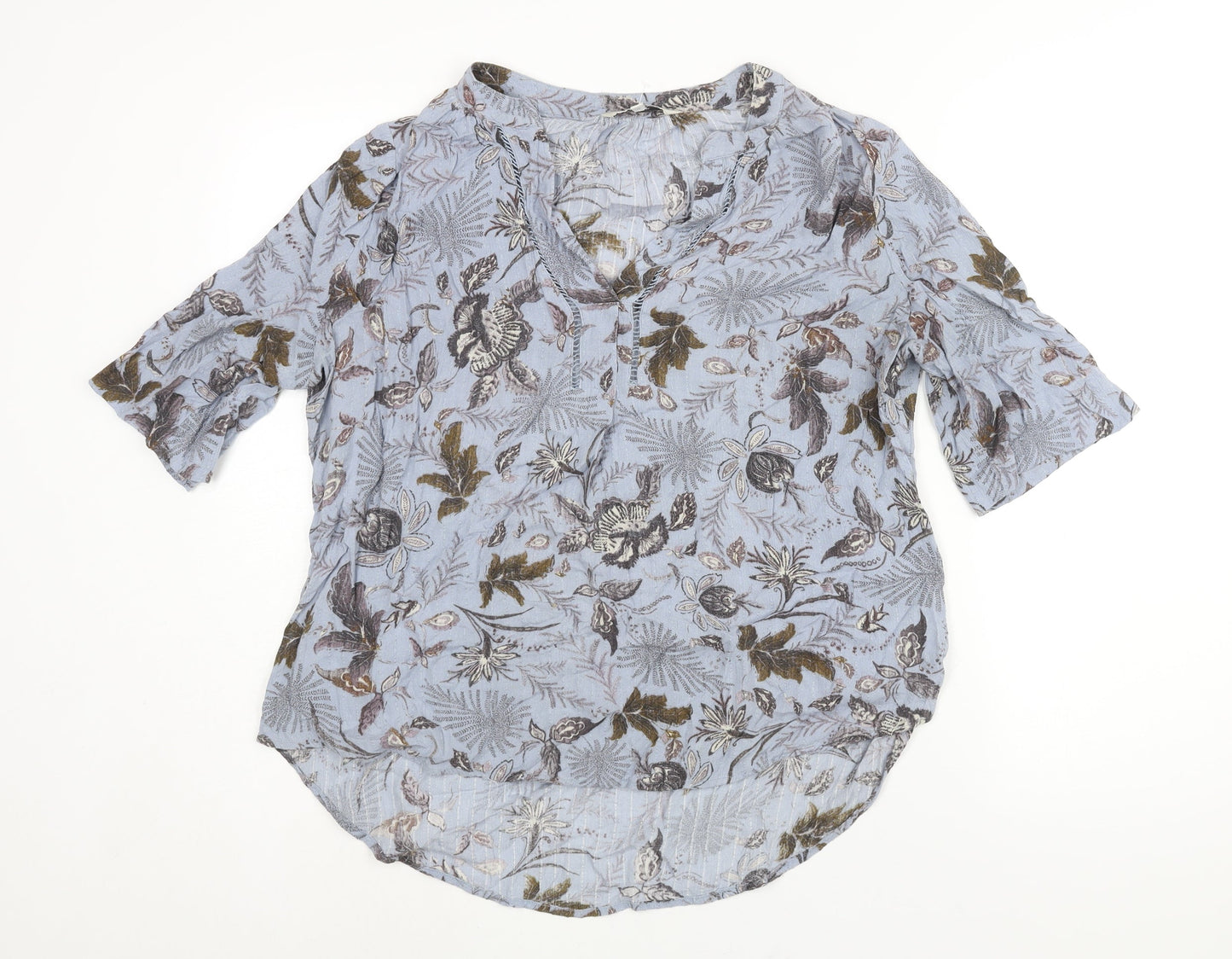 Womens UK Size 12 NEXT Blue Basic Blouse