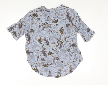 Womens UK Size 12 NEXT Blue Basic Blouse