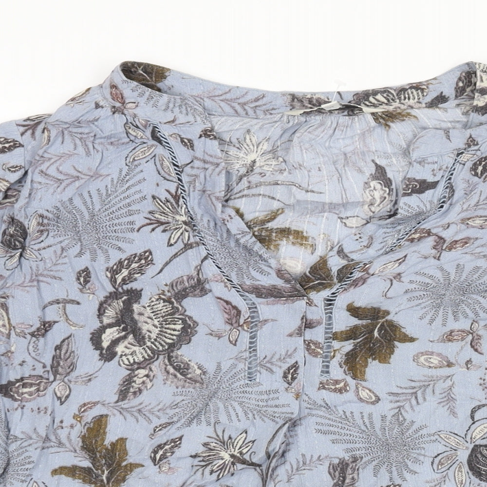 Womens UK Size 12 NEXT Blue Basic Blouse