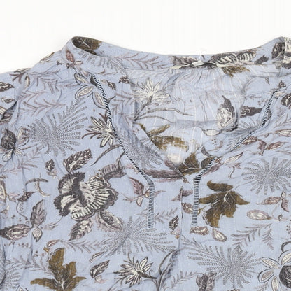 Womens UK Size 12 NEXT Blue Basic Blouse