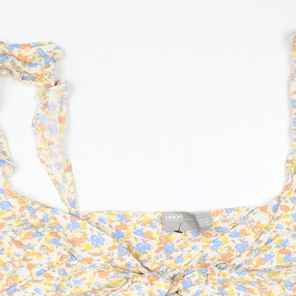 Womens UK Size 18 ASOS Multicoloured Cropped Blouse