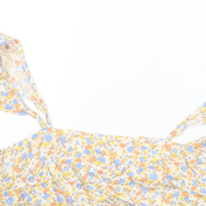 Womens UK Size 18 ASOS Multicoloured Cropped Blouse