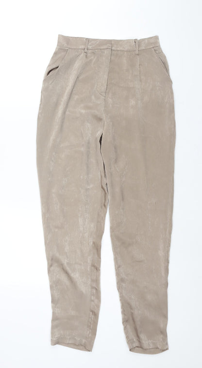 Womens UK Size 10 Missguided Regular Fit  Brown Trousers