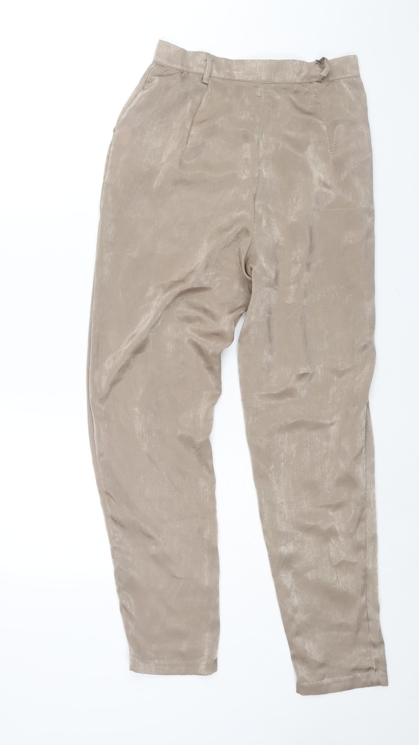 Womens UK Size 10 Missguided Regular Fit  Brown Trousers