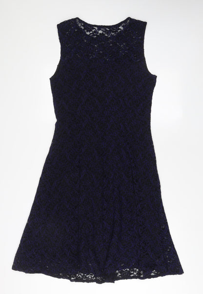 Roman Womens Black Polyamide A-Line Size 16 Boat Neck Pullover