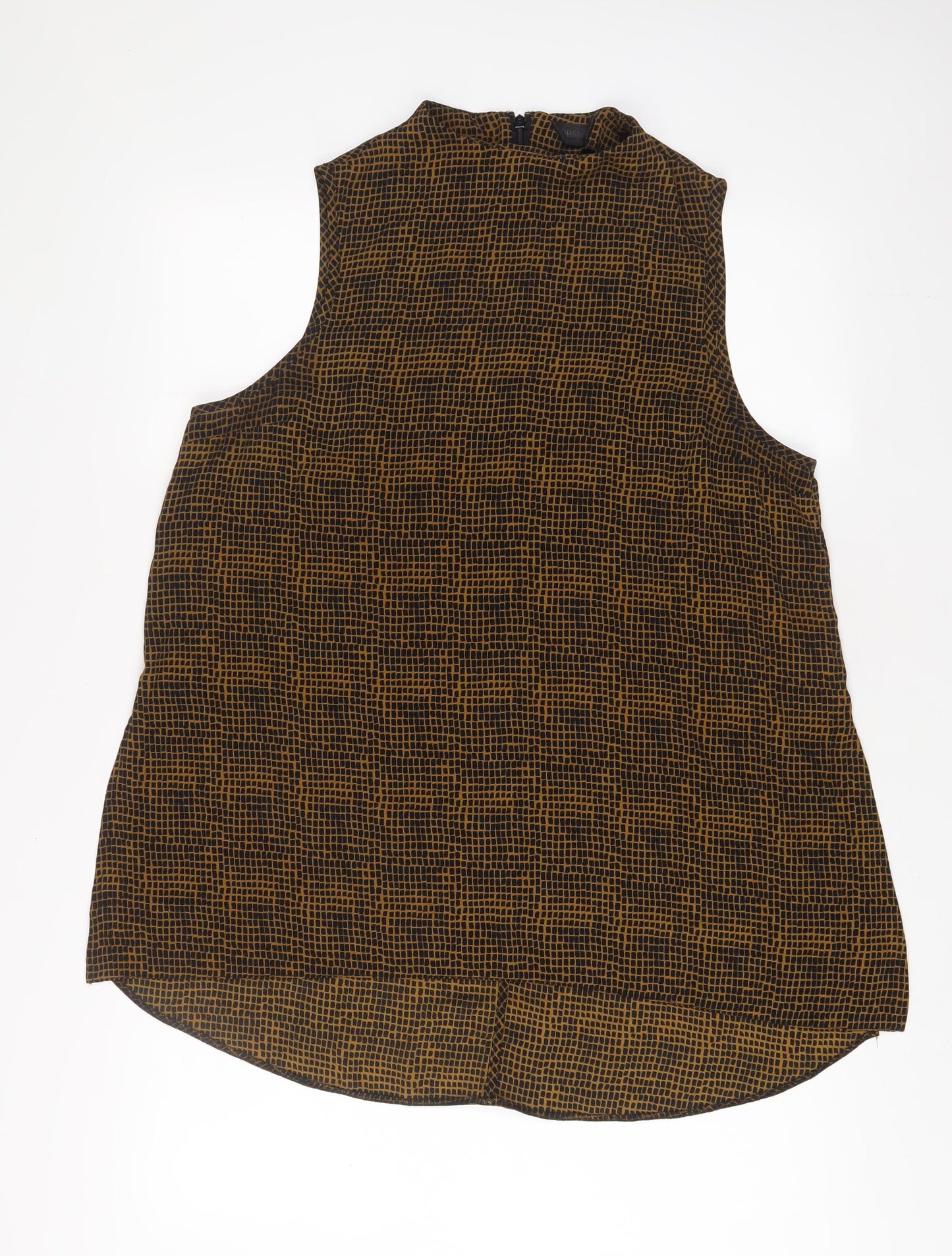 Womens UK Size 16 Topshop Brown Tunic Tank