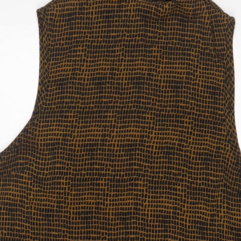 Womens UK Size 16 Topshop Brown Tunic Tank