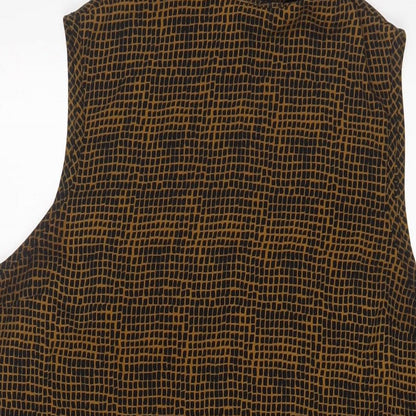 Womens UK Size 16 Topshop Brown Tunic Tank